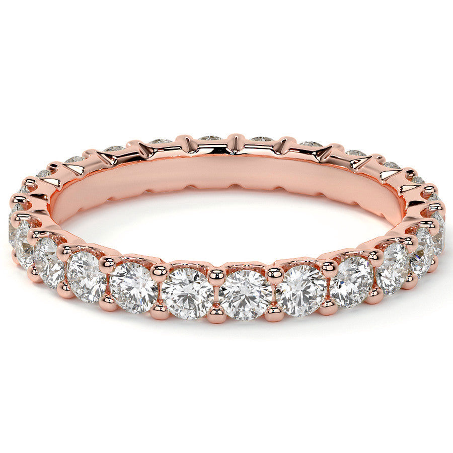Round Brilliant U-Prong Moissanite Eternity Ring 1.2ct - 1.5ct
