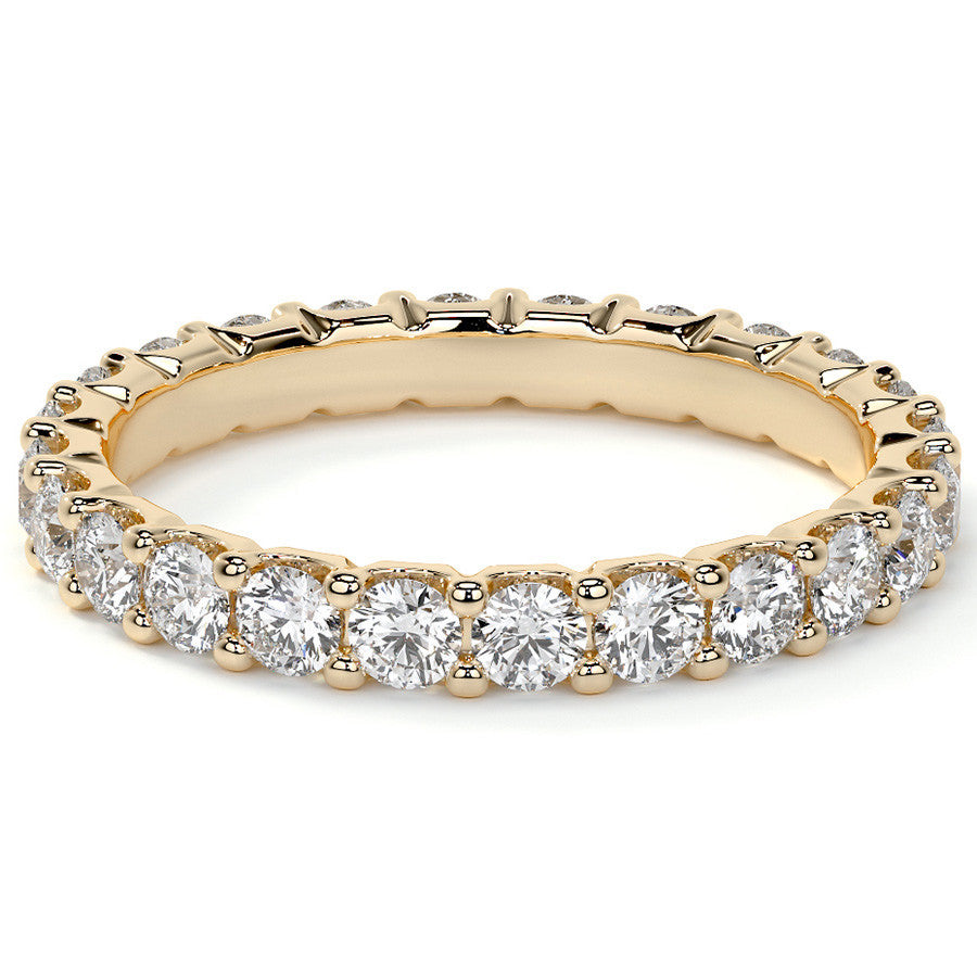 Round Brilliant U-Prong Moissanite Eternity Ring 1.2ct - 1.5ct