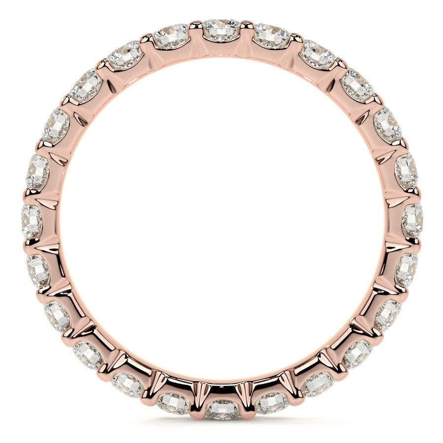 Round Brilliant U-Prong Moissanite Eternity Ring 1.2ct - 1.5ct