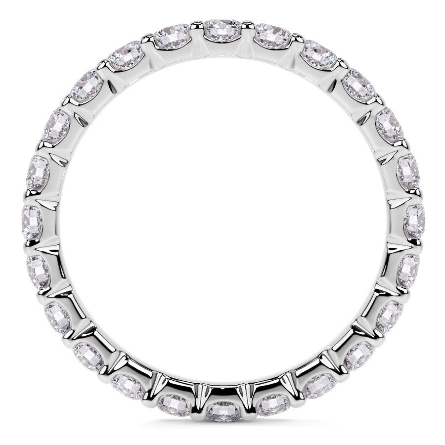 Round Brilliant U-Prong Moissanite Eternity Ring 1.2ct - 1.5ct