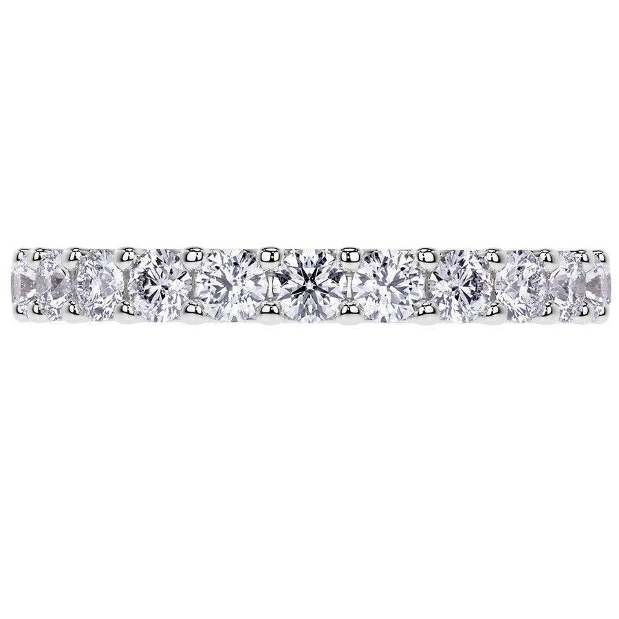 Round Brilliant U-Prong Moissanite Eternity Ring 1.2ct - 1.5ct