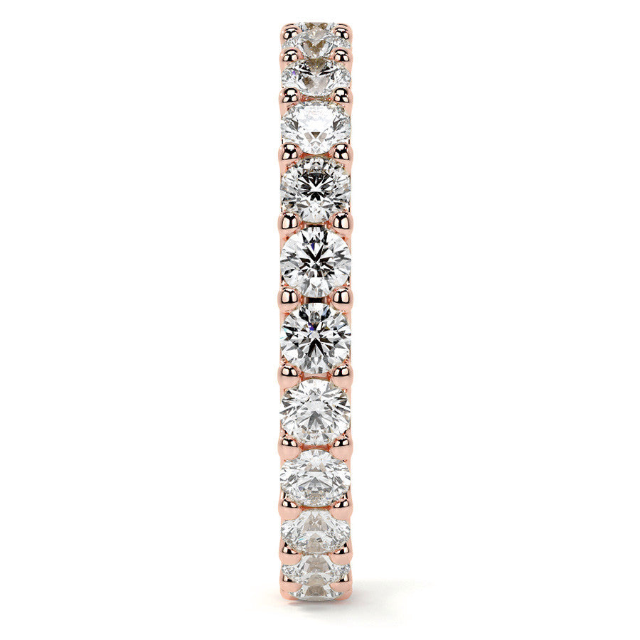 Round Brilliant U-Prong Moissanite Eternity Ring 1.2ct - 1.5ct