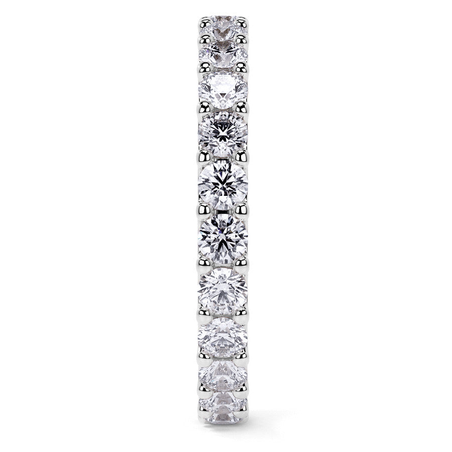 Round Brilliant U-Prong Moissanite Eternity Ring 1.2ct - 1.5ct