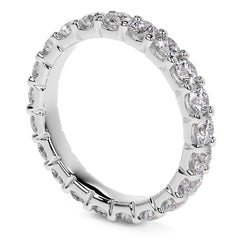 Round Brilliant U-Prong Moissanite Eternity Ring 1.9ct - 2.2ct
