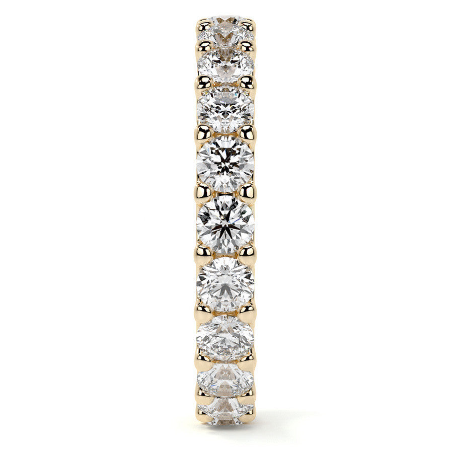 Round Brilliant U-Prong Moissanite Eternity Ring 1.9ct - 2.2ct