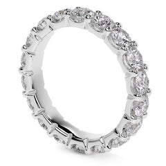 Round Brilliant U-Prong Moissanite Eternity Ring 2.4ct - 2.7ct