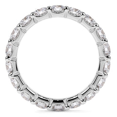 Round Brilliant U-Prong Moissanite Eternity Ring 2.4ct - 2.7ct