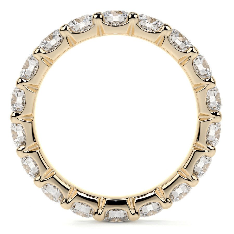 Round Brilliant U-Prong Moissanite Eternity Ring 2.4ct - 2.7ct