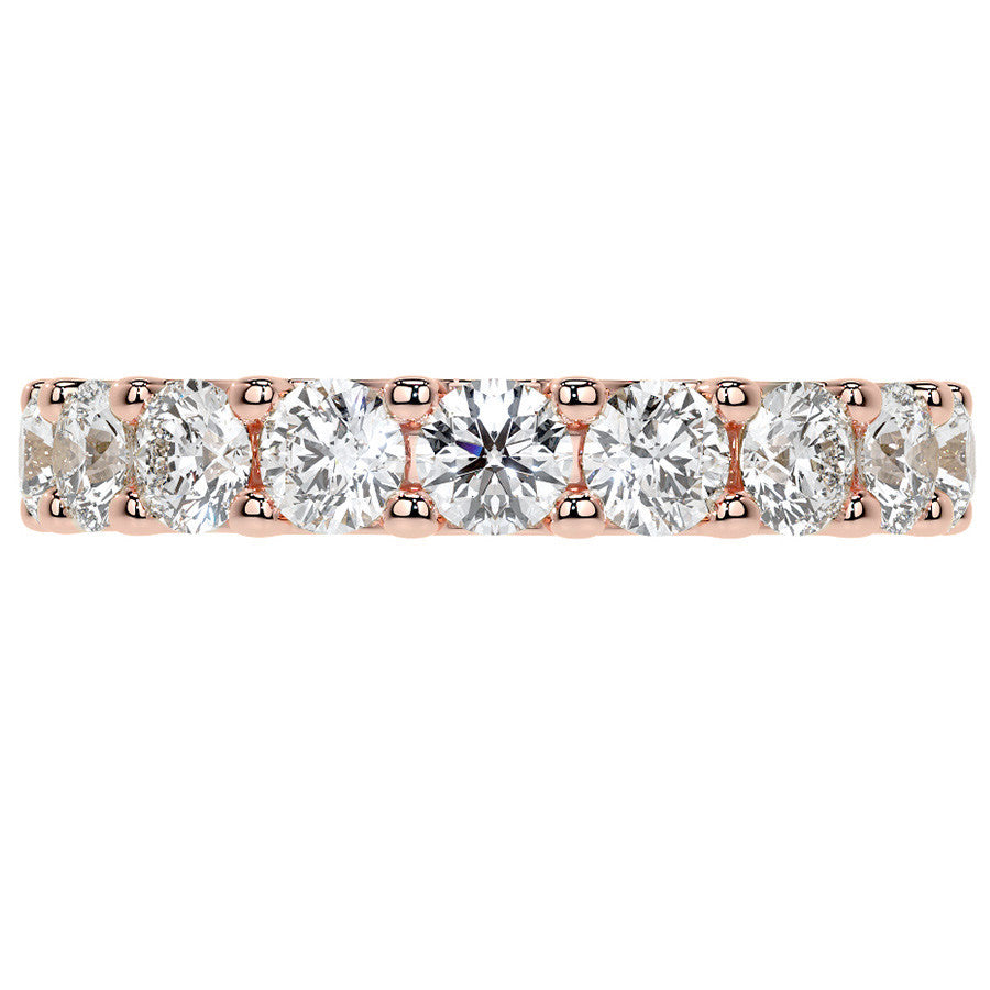 Round Brilliant U-Prong Moissanite Eternity Ring 2.4ct - 2.7ct