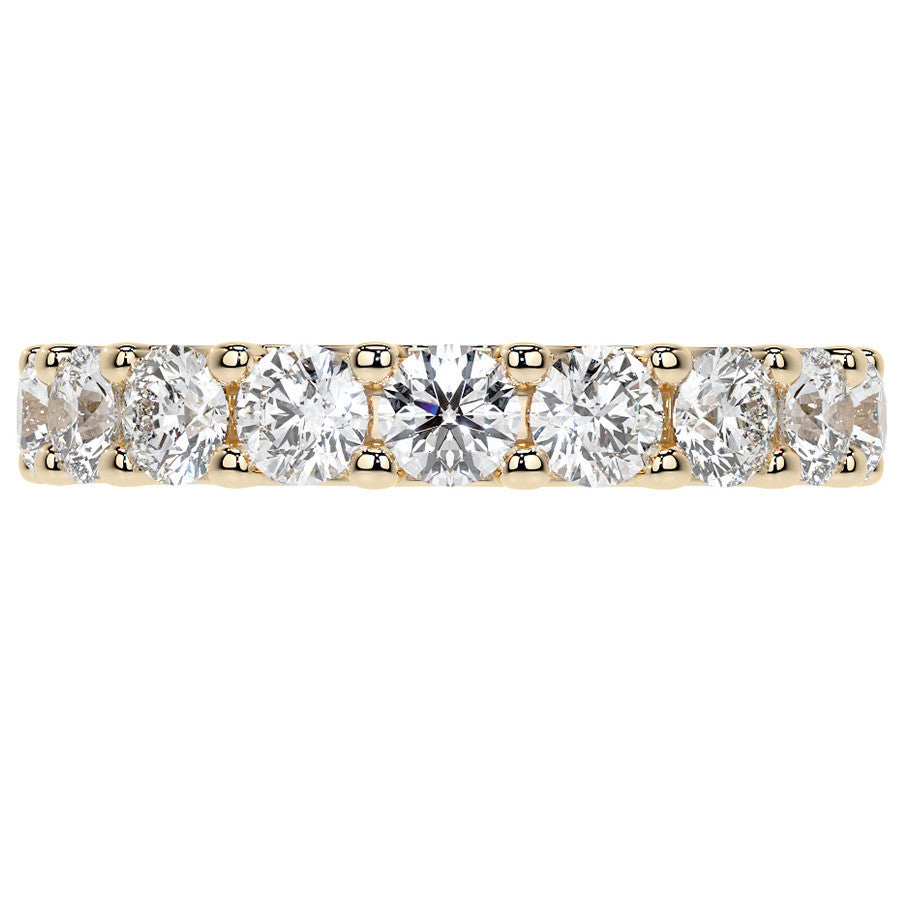 Round Brilliant U-Prong Moissanite Eternity Ring 2.4ct - 2.7ct