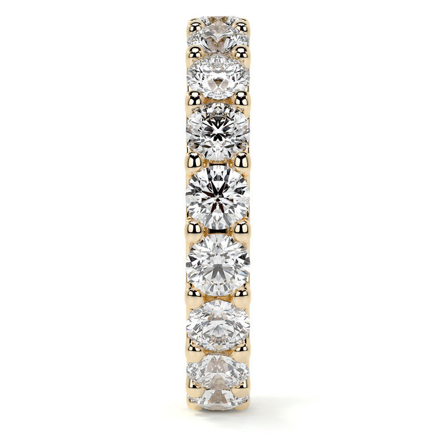 Round Brilliant U-Prong Moissanite Eternity Ring 2.4ct - 2.7ct