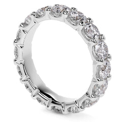 Round Brilliant U-Prong Moissanite Eternity Ring 3.5ct - 4.2ct