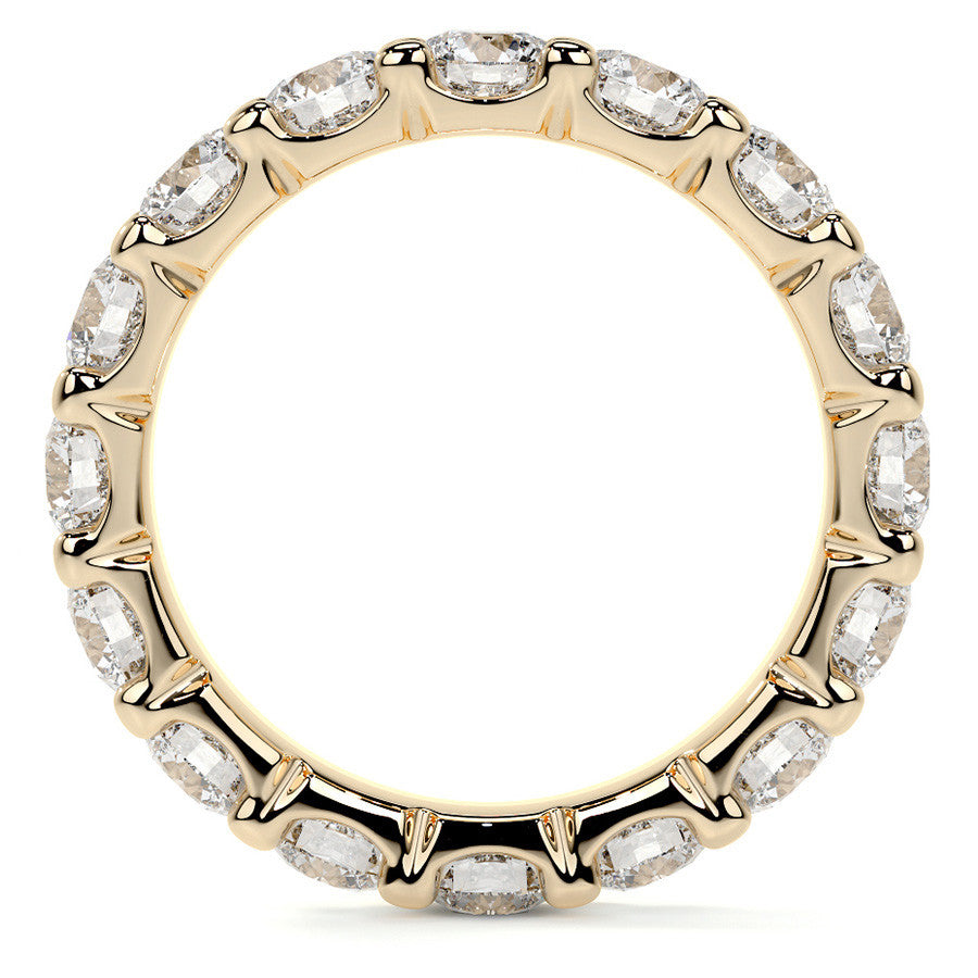Round Brilliant U-Prong Moissanite Eternity Ring 3.5ct - 4.2ct