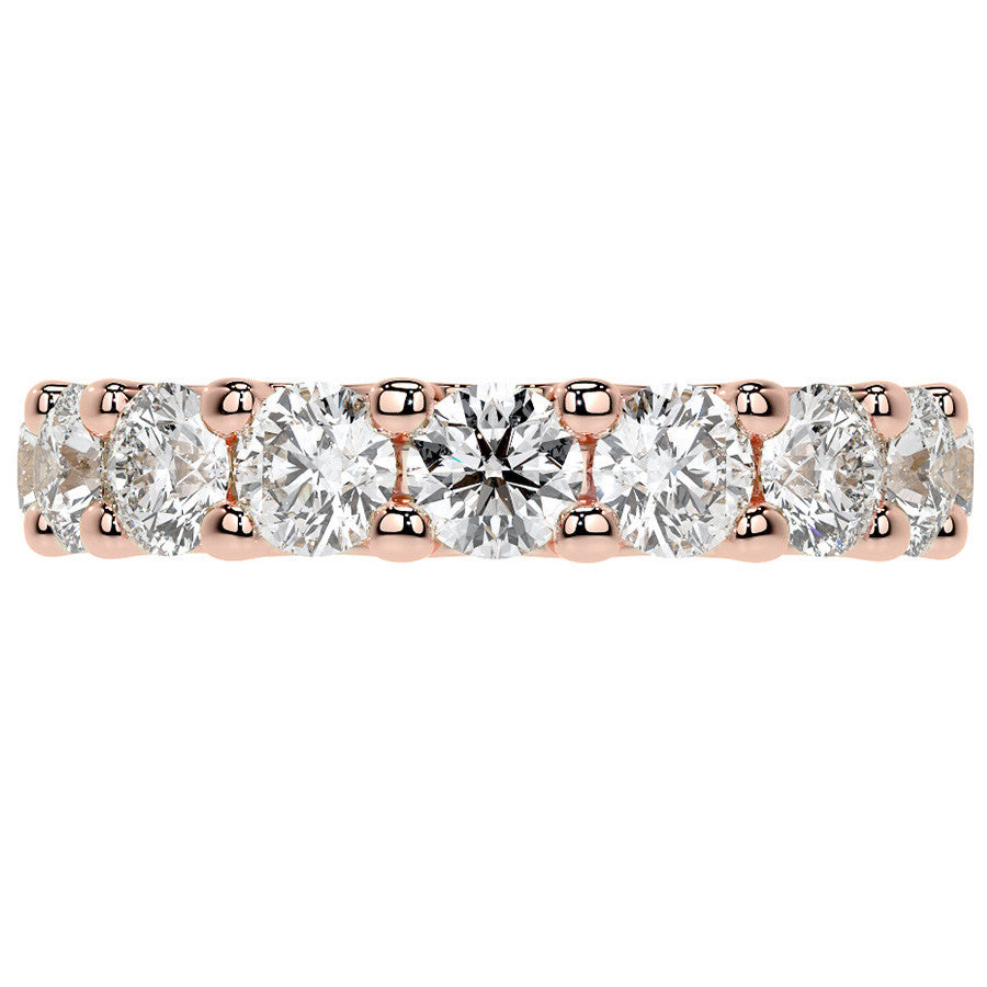 Round Brilliant U-Prong Moissanite Eternity Ring 3.5ct - 4.2ct