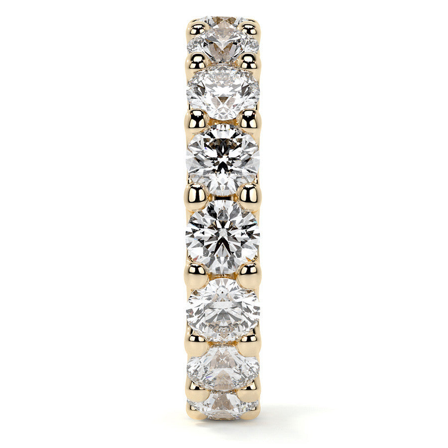 Round Brilliant U-Prong Moissanite Eternity Ring 3.5ct - 4.2ct