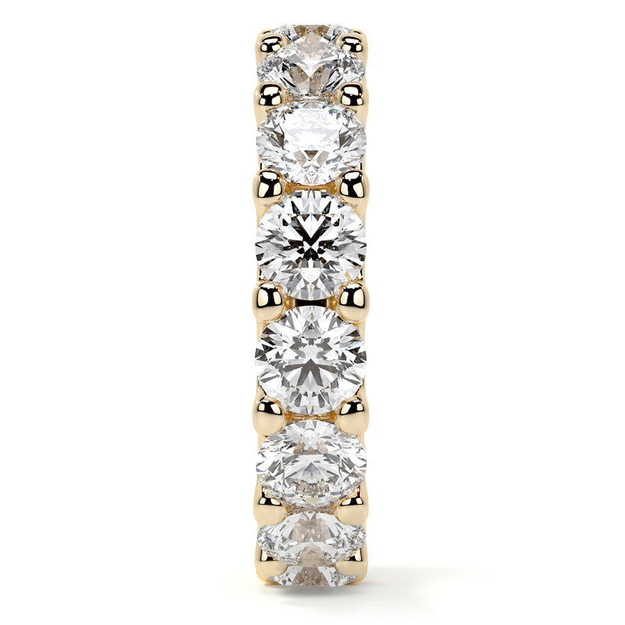 Round Brilliant U-Prong Moissanite Eternity Ring 4.6ct - 5.2ct