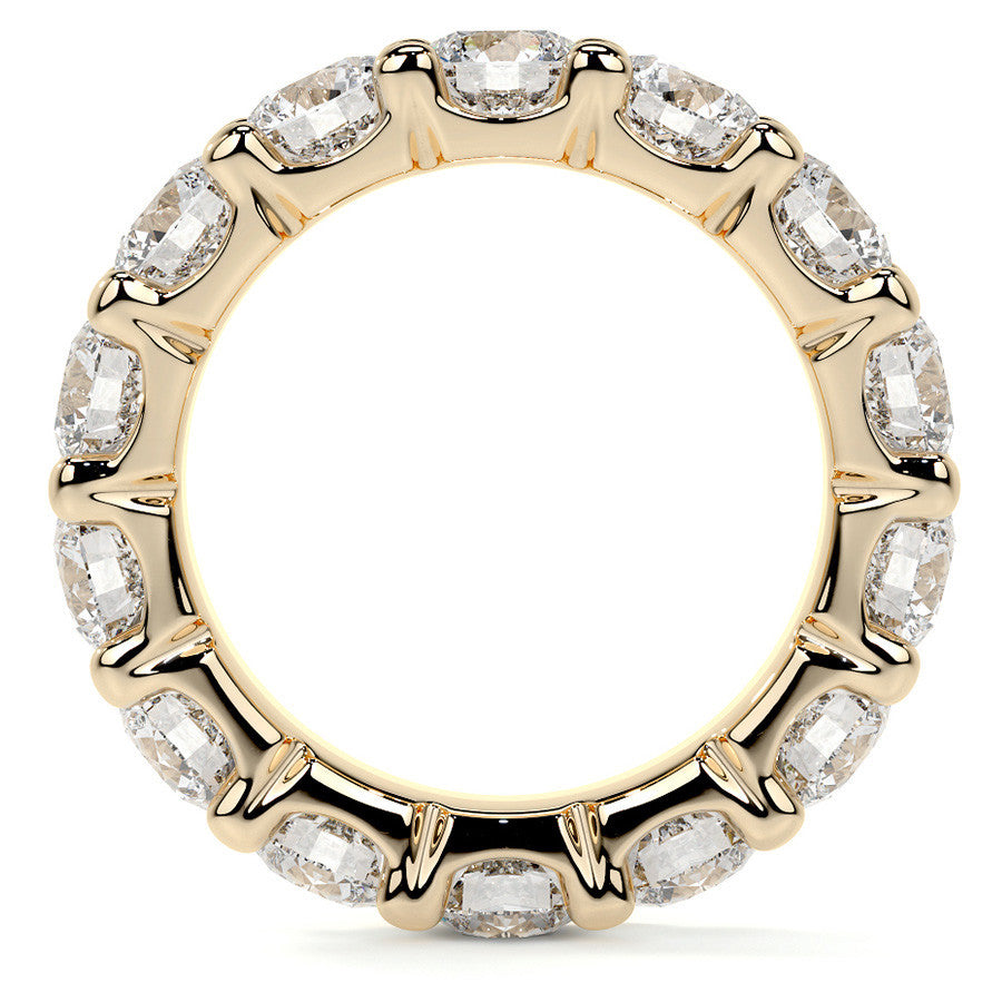 Round Brilliant U-Prong Moissanite Eternity Ring 6.5ct - 7.5ct
