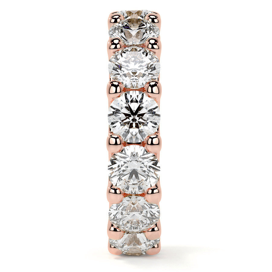 Round Brilliant U-Prong Moissanite Eternity Ring 6.5ct - 7.5ct