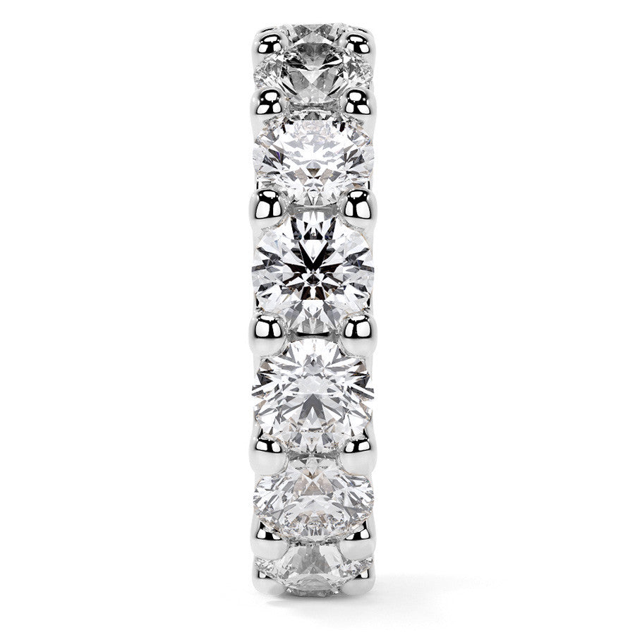 Round Brilliant U-Prong Moissanite Eternity Ring 6.5ct - 7.5ct