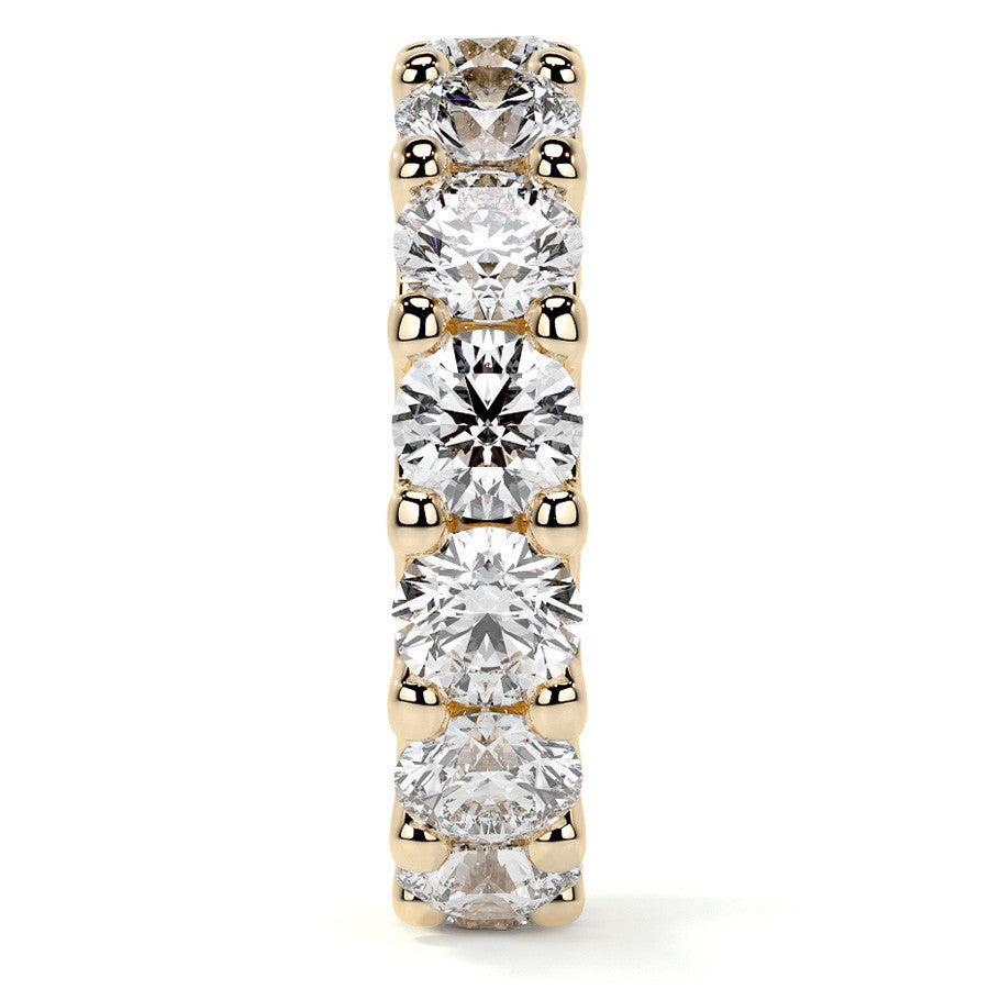 Round Brilliant U-Prong Moissanite Eternity Ring 6.5ct - 7.5ct