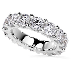 Round Brilliant U-Prong Moissanite Eternity Ring 6.5ct - 7.5ct