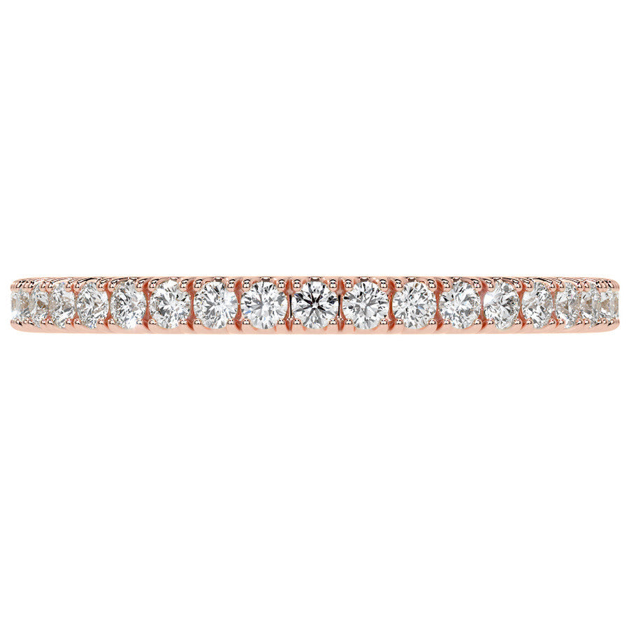 Round Brilliant Split Prong Moissanite Eternity Ring 0.5ct - 0.6ct