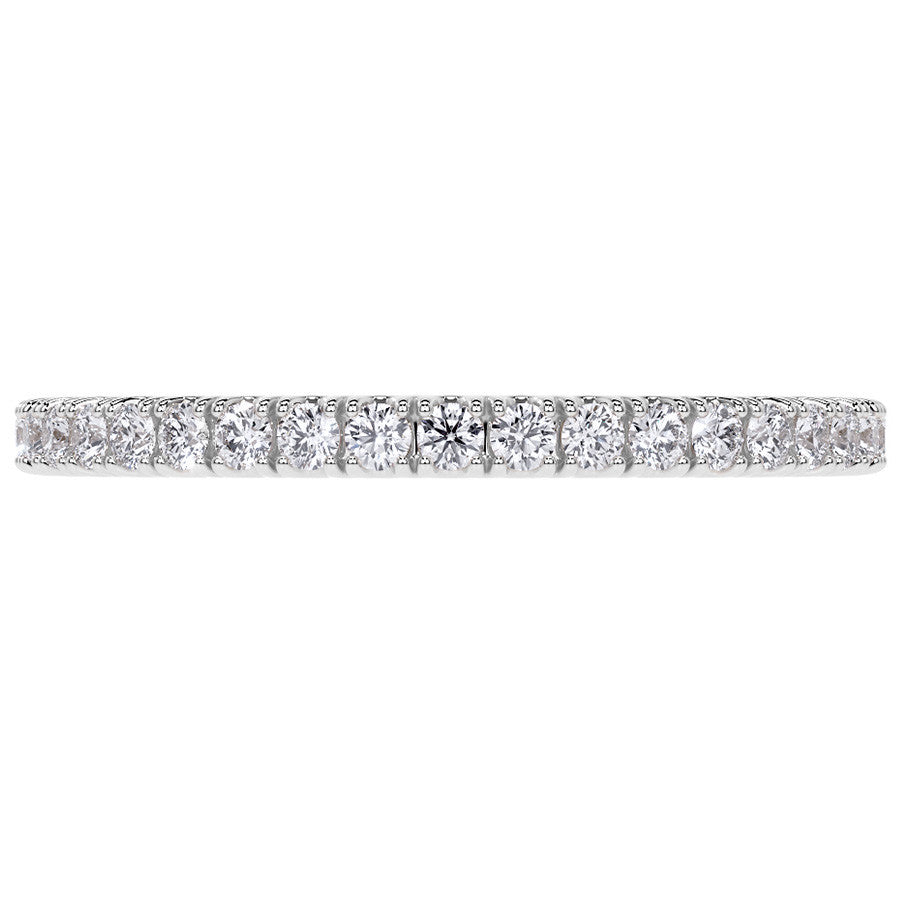 Round Brilliant Split Prong Moissanite Eternity Ring 0.5ct - 0.6ct