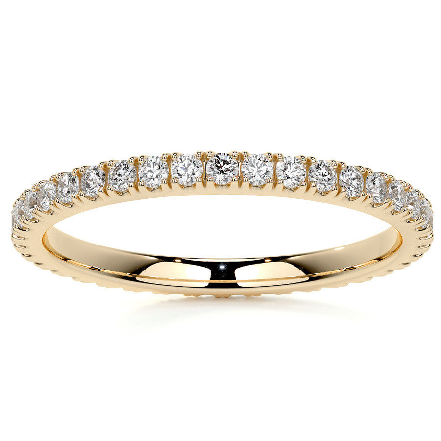 Round Brilliant Split Prong Moissanite Eternity Ring 0.5ct - 0.6ct