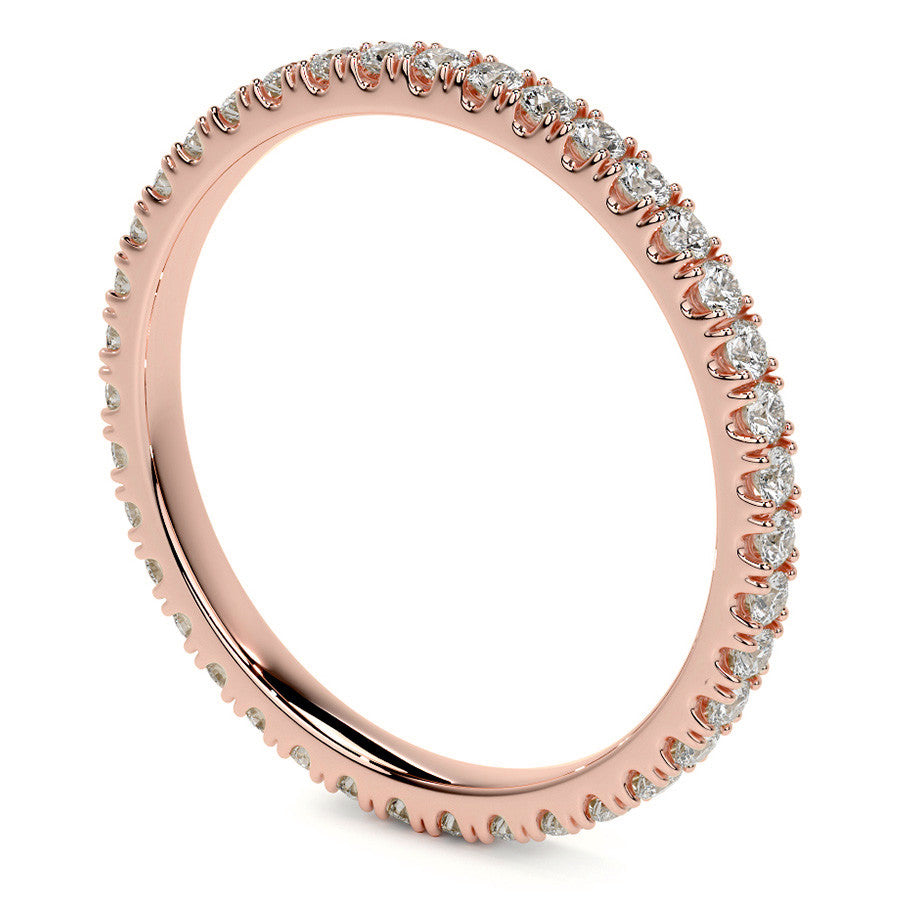 Round Brilliant Split Prong Moissanite Eternity Ring 0.5ct - 0.6ct