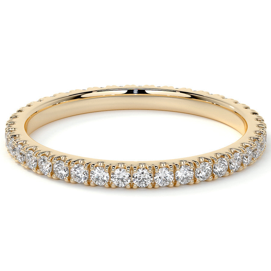 Round Brilliant Split Prong Moissanite Eternity Ring 0.5ct - 0.6ct