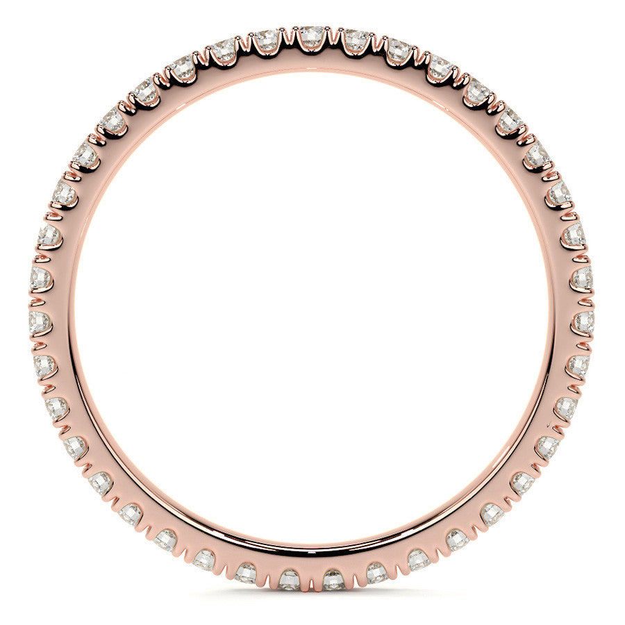 Round Brilliant Split Prong Moissanite Eternity Ring 0.5ct - 0.6ct