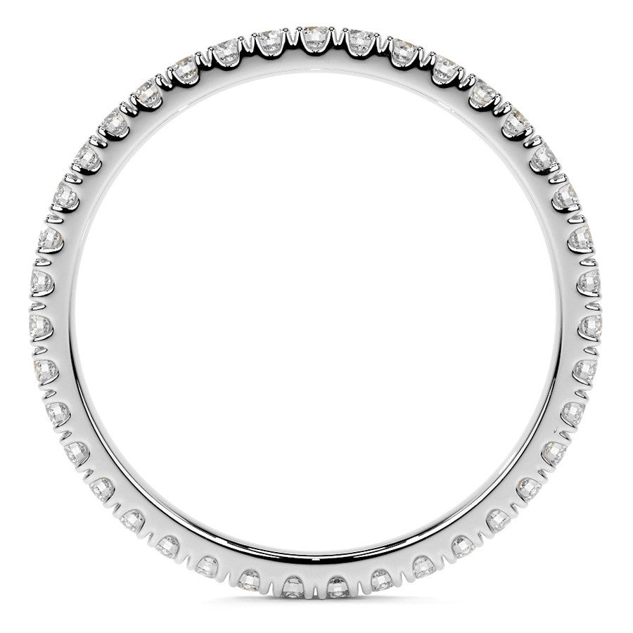 Round Brilliant Split Prong Moissanite Eternity Ring 0.5ct - 0.6ct