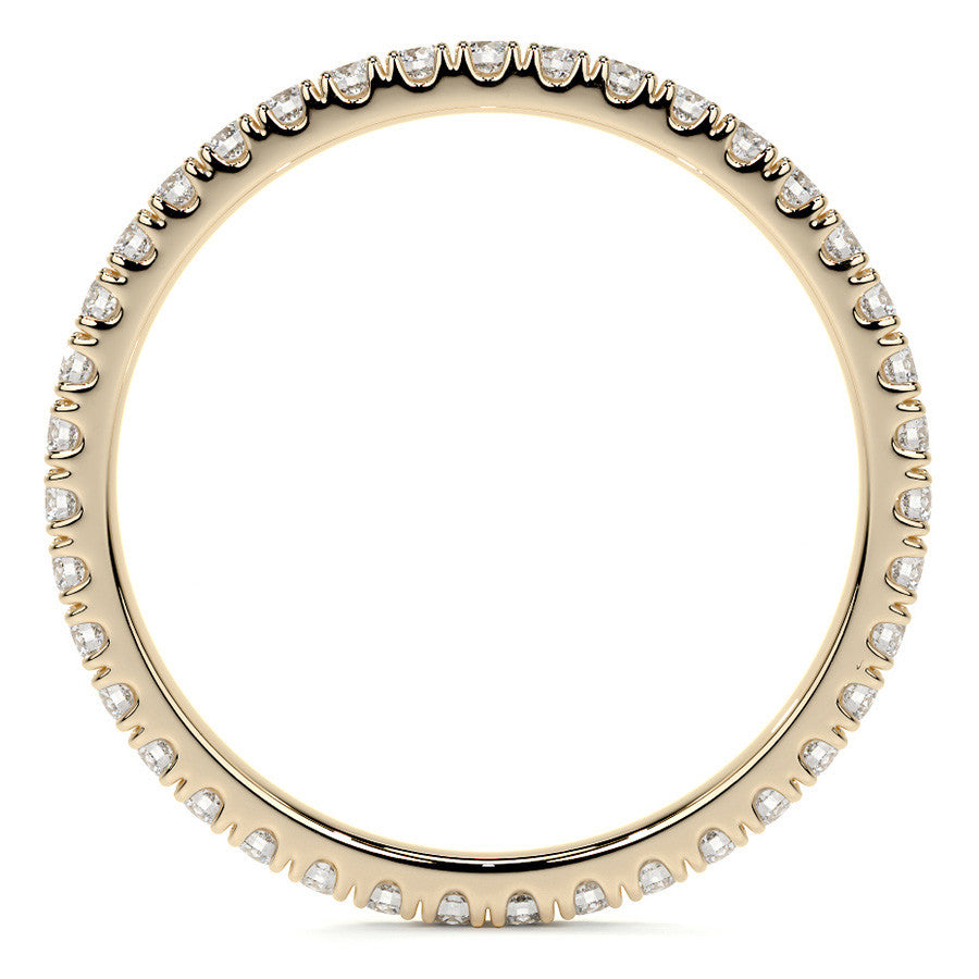 Round Brilliant Split Prong Moissanite Eternity Ring 0.5ct - 0.6ct