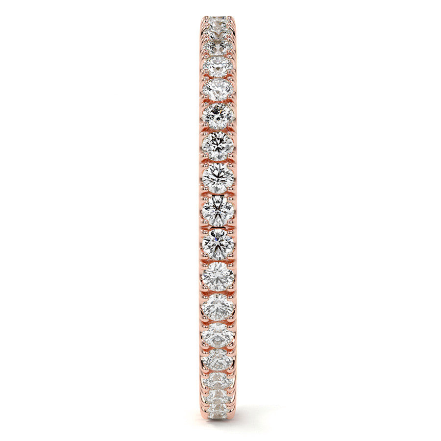 Round Brilliant Split Prong Moissanite Eternity Ring 0.5ct - 0.6ct
