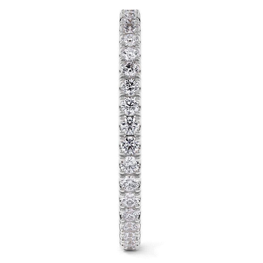 Round Brilliant Split Prong Moissanite Eternity Ring 0.5ct - 0.6ct