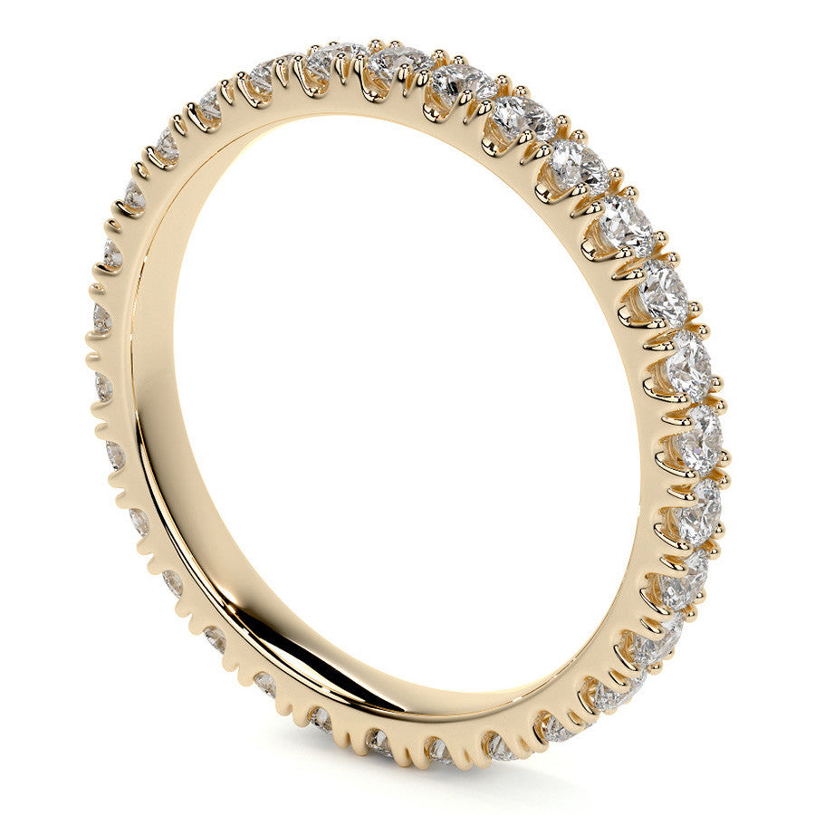 Round Brilliant Split Prong Moissanite Eternity Ring 0.8ct - 0.9ct