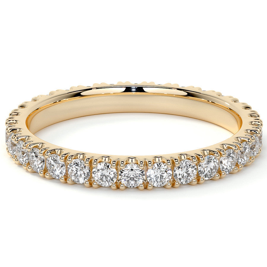 Round Brilliant Split Prong Moissanite Eternity Ring 0.8ct - 0.9ct