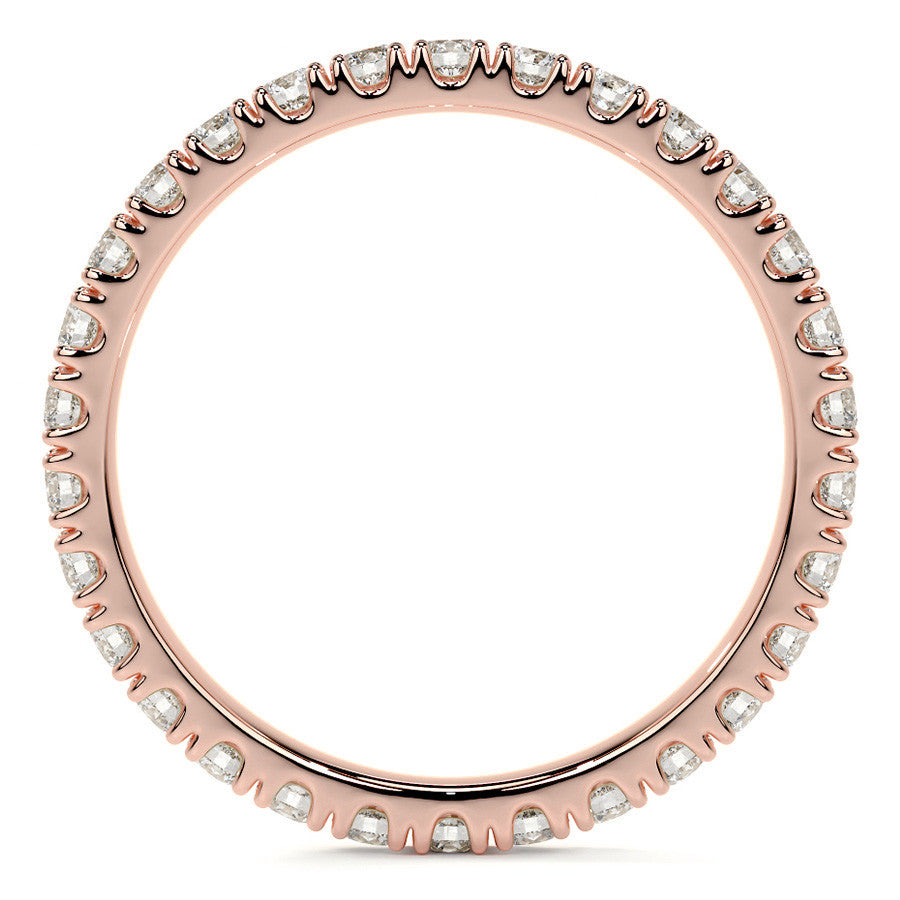 Round Brilliant Split Prong Moissanite Eternity Ring 0.8ct - 0.9ct