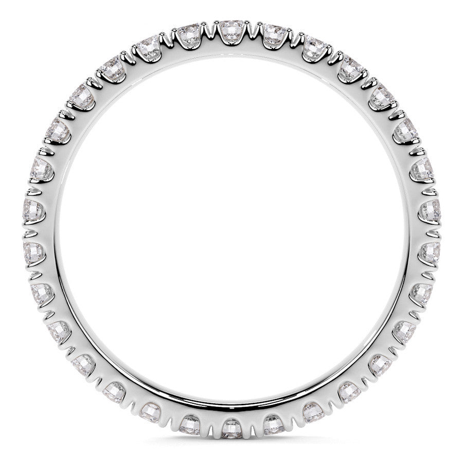 Round Brilliant Split Prong Moissanite Eternity Ring 0.8ct - 0.9ct