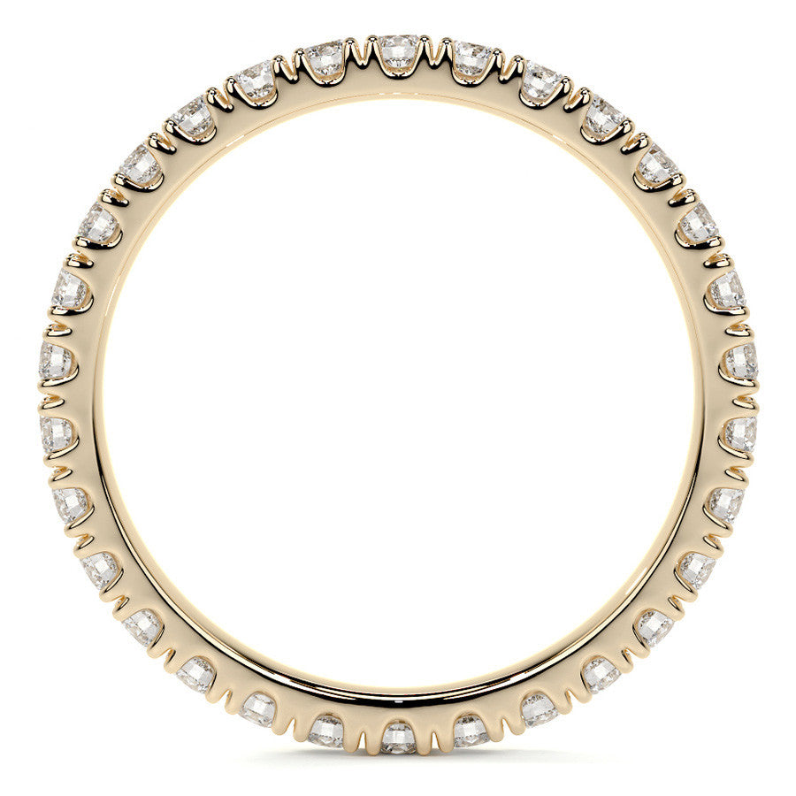Round Brilliant Split Prong Moissanite Eternity Ring 0.8ct - 0.9ct