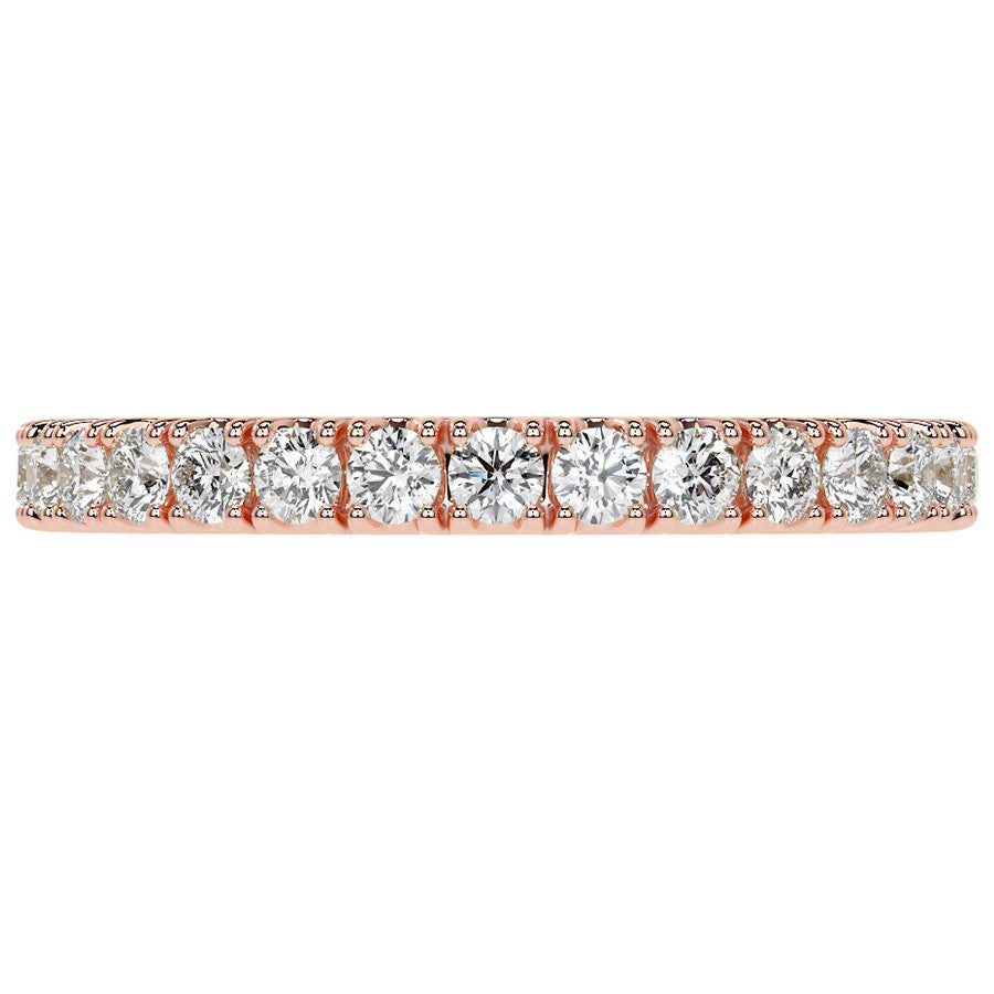Round Brilliant Split Prong Moissanite Eternity Ring 0.8ct - 0.9ct