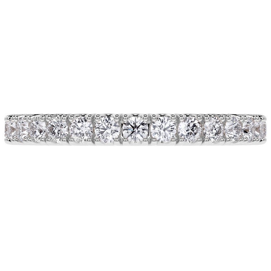 Round Brilliant Split Prong Moissanite Eternity Ring 0.8ct - 0.9ct