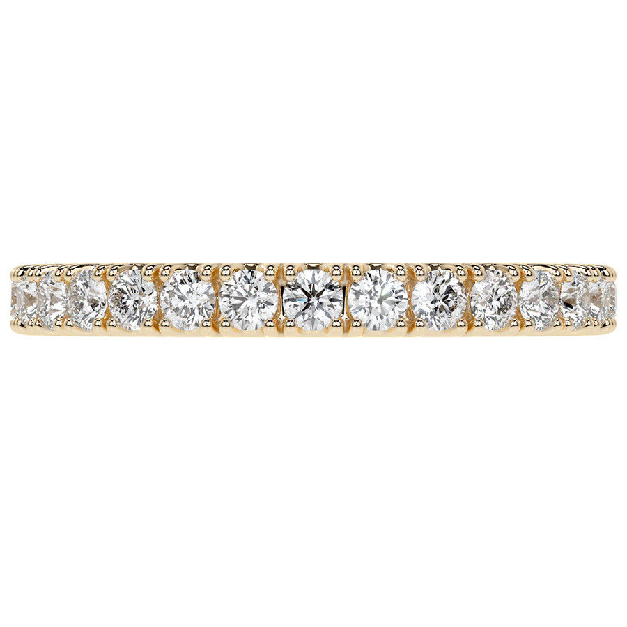 Round Brilliant Split Prong Moissanite Eternity Ring 0.8ct - 0.9ct