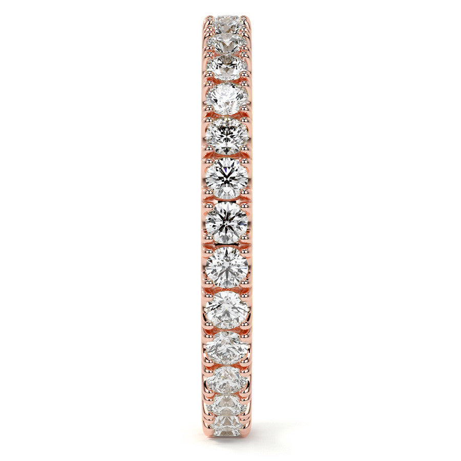 Round Brilliant Split Prong Moissanite Eternity Ring 0.8ct - 0.9ct
