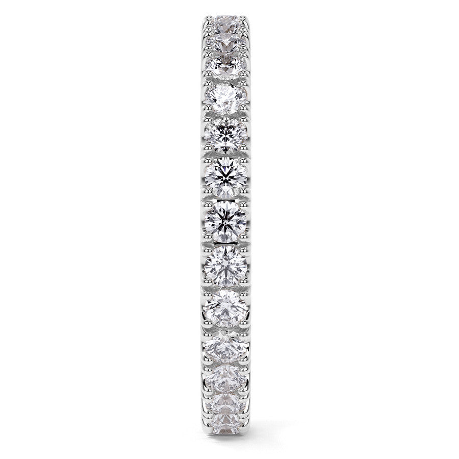 Round Brilliant Split Prong Moissanite Eternity Ring 0.8ct - 0.9ct