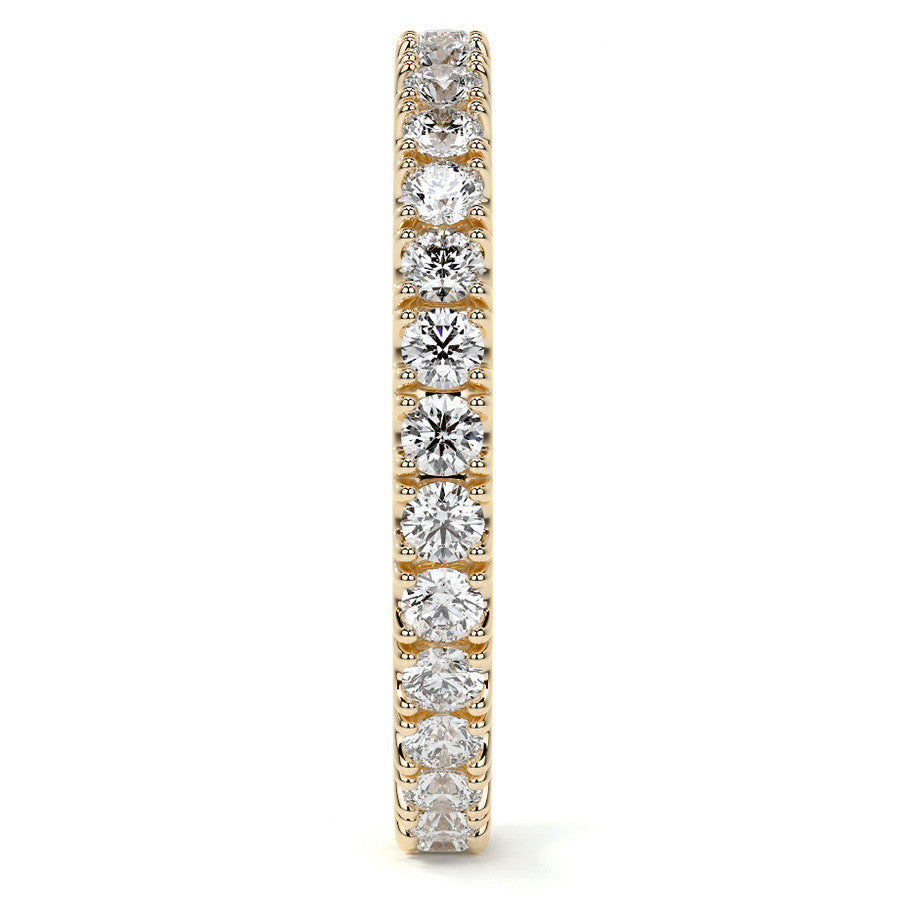 Round Brilliant Split Prong Moissanite Eternity Ring 0.8ct - 0.9ct