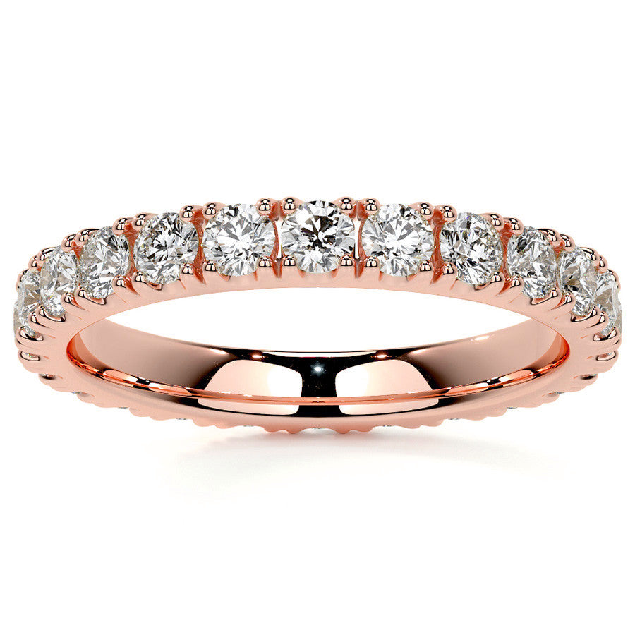 Round Brilliant Split Prong Moissanite Eternity Ring 1.3ct - 1.5ct