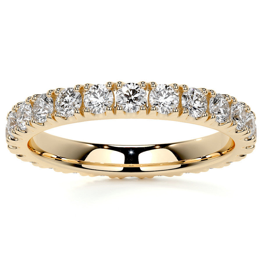 Round Brilliant Split Prong Moissanite Eternity Ring 1.3ct - 1.5ct