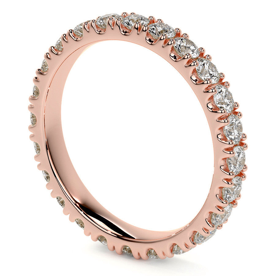 Round Brilliant Split Prong Moissanite Eternity Ring 1.3ct - 1.5ct