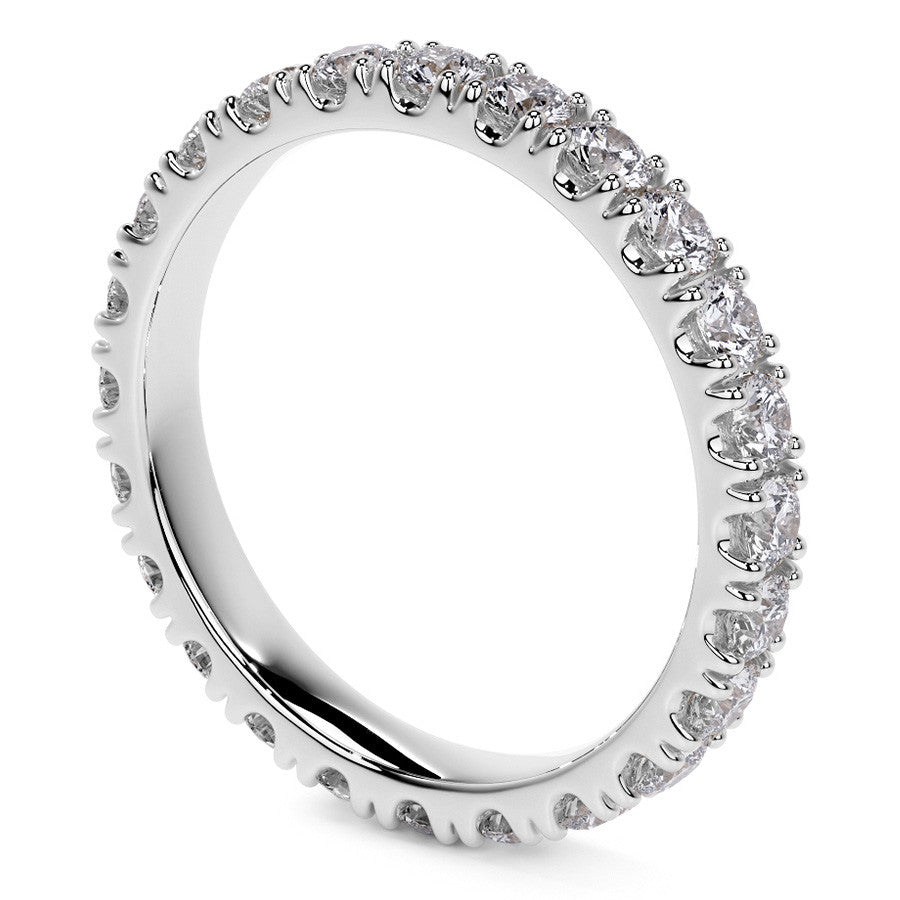 Round Brilliant Split Prong Moissanite Eternity Ring 1.3ct - 1.5ct
